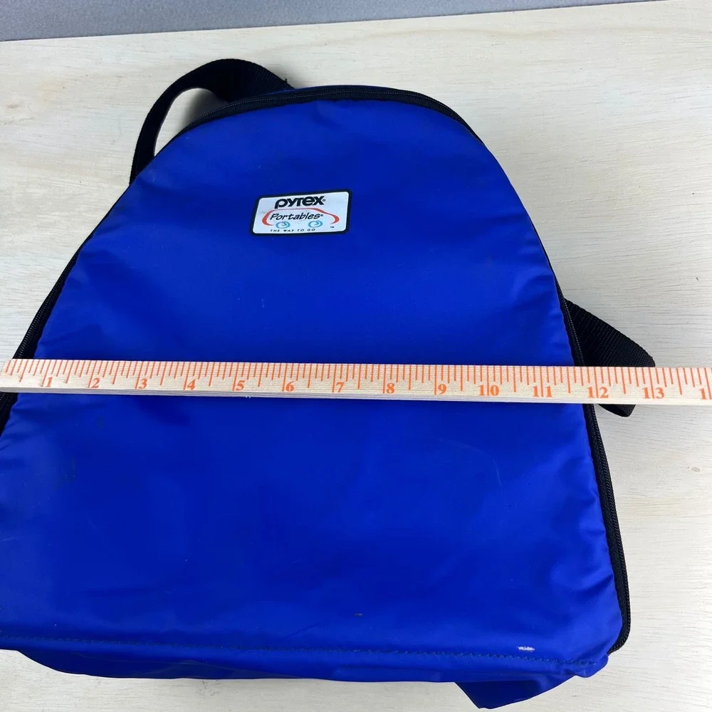 Pyrex Portables Insulated Thermal Food Carrier Bag Blue Adjustable Strap